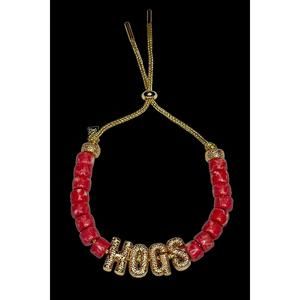 NEW LUCKY STAR JEWELS women's eye candy hogs id bracelet in red
